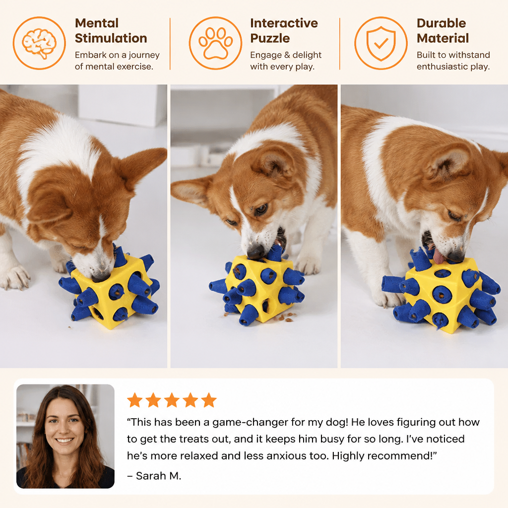 Snuffle Toy for Dogs – Durable Interactive Puzzle Toy for Mental Stimulation & Treat Hunting