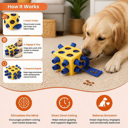 Snuffle Toy for Dogs – Durable Interactive Puzzle Toy for Mental Stimulation & Treat Hunting