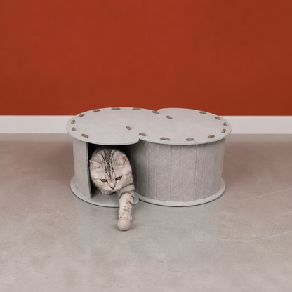 2-in-1 Interactive Play Cat Bed & Scratcher Hideaway