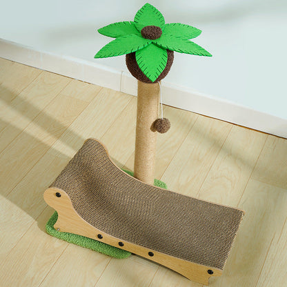 Cat Palm Scratching Post With Sun Lounger
