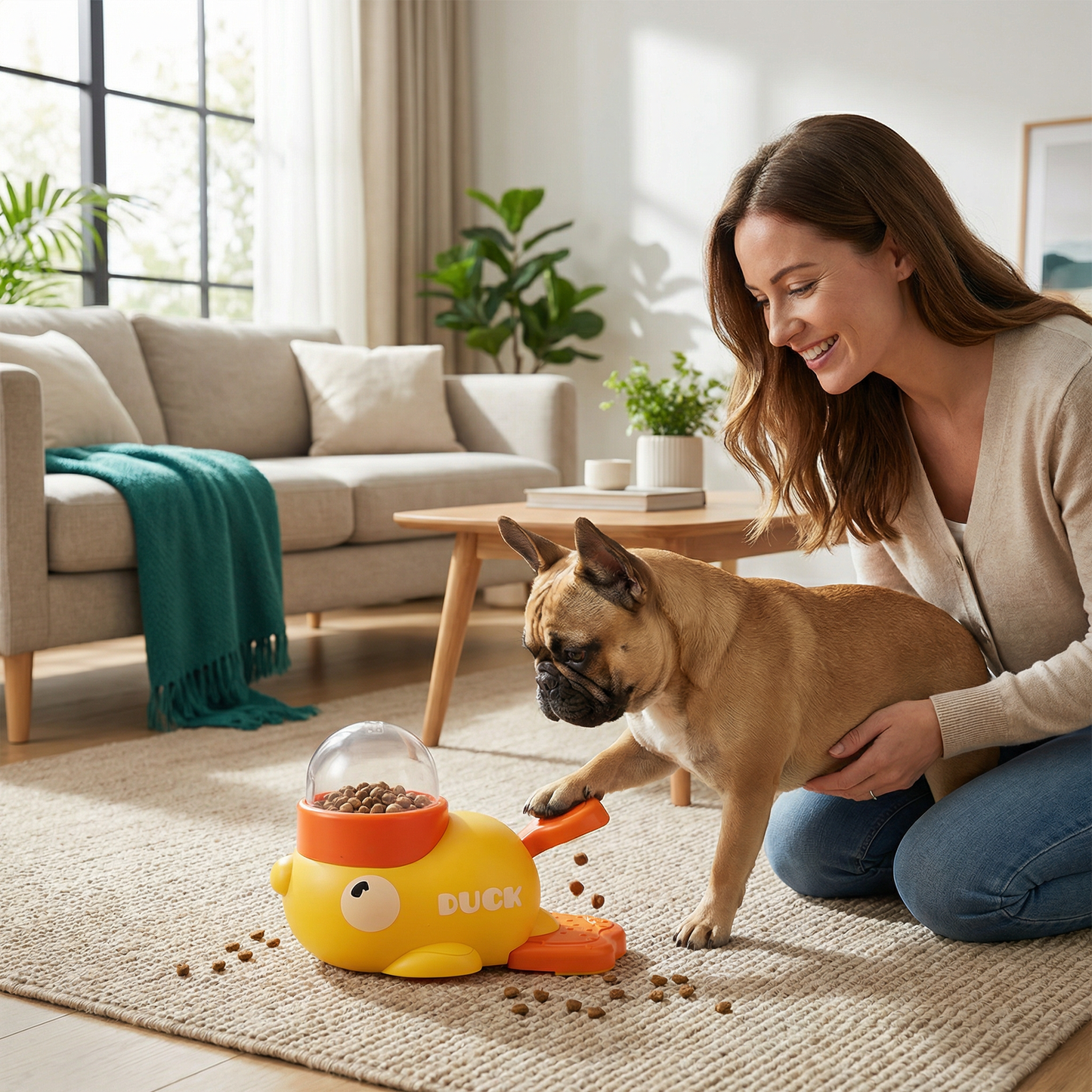Interactive Pet Puzzle Feeder – Slow Feeding Duck Toy for Dogs & Cats
