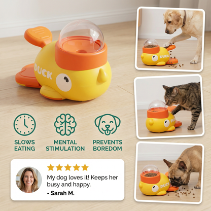 Interactive Pet Puzzle Feeder – Slow Feeding Duck Toy for Dogs & Cats