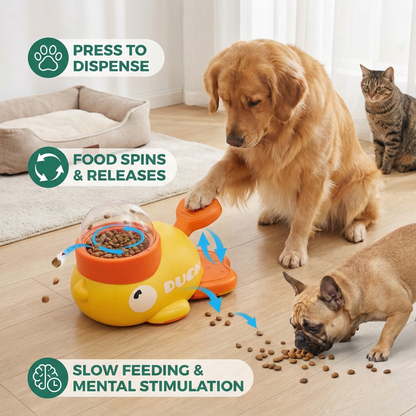 Interactive Pet Puzzle Feeder – Slow Feeding Duck Toy for Dogs & Cats