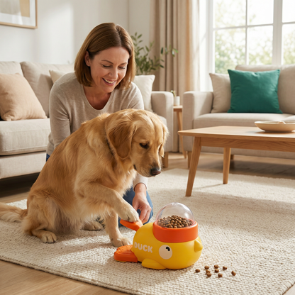Interactive Pet Puzzle Feeder – Slow Feeding Duck Toy for Dogs & Cats