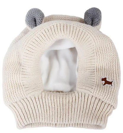 Warm Knitted Hat with Ears for Dogs