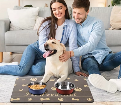 Waterproof Pet Food Mat - Non - Slip  Easy To Clean Food Mat For Dogs & Cats