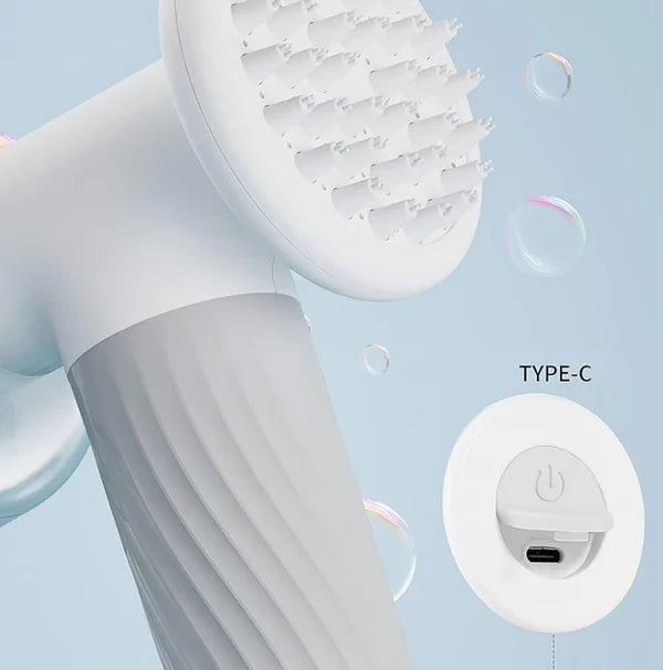 Electric Dog Brush With Massage Function - Gentle Coat Care And Deep Cleaning With Usb Charging