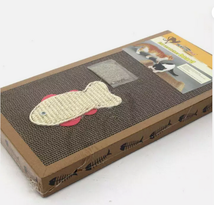 Cat Scratching Mat With Fish Toy - Environmentally Friendly And Stable