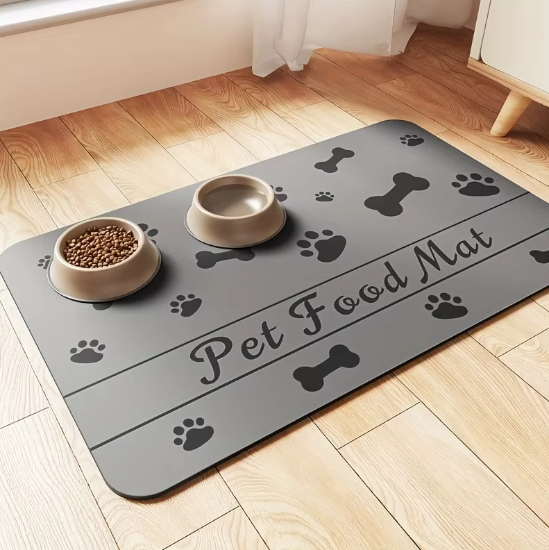 Waterproof Pet Food Mat - Non - Slip  Easy To Clean Food Mat For Dogs & Cats