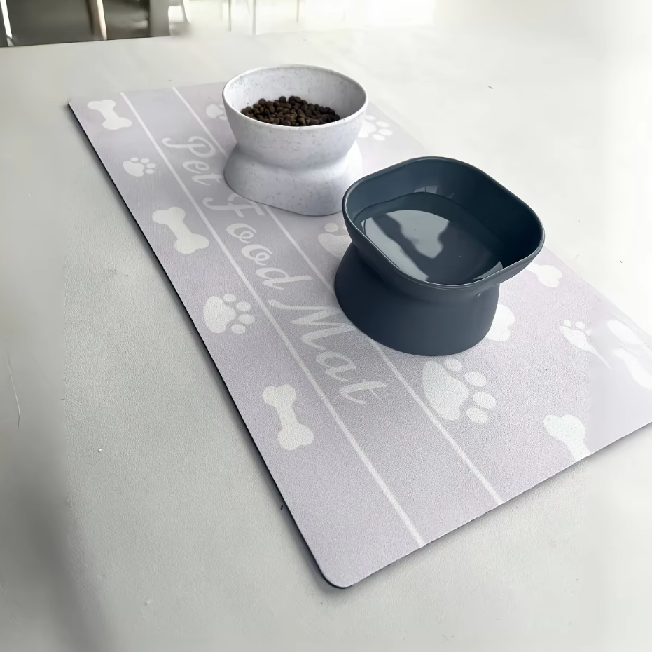 Waterproof Pet Food Mat - Non - Slip  Easy To Clean Food Mat For Dogs & Cats