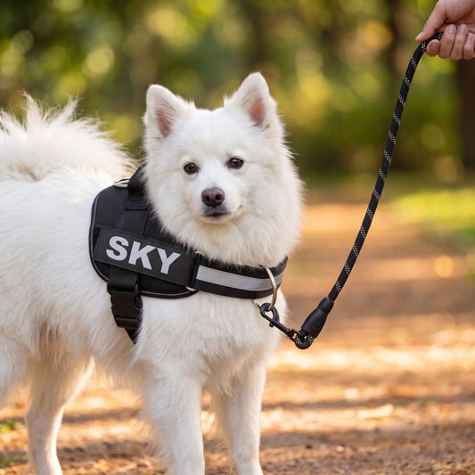 Personalized No-Pull Dog Harness with Front D-Ring – Designed for Neck & Shoulder Relief