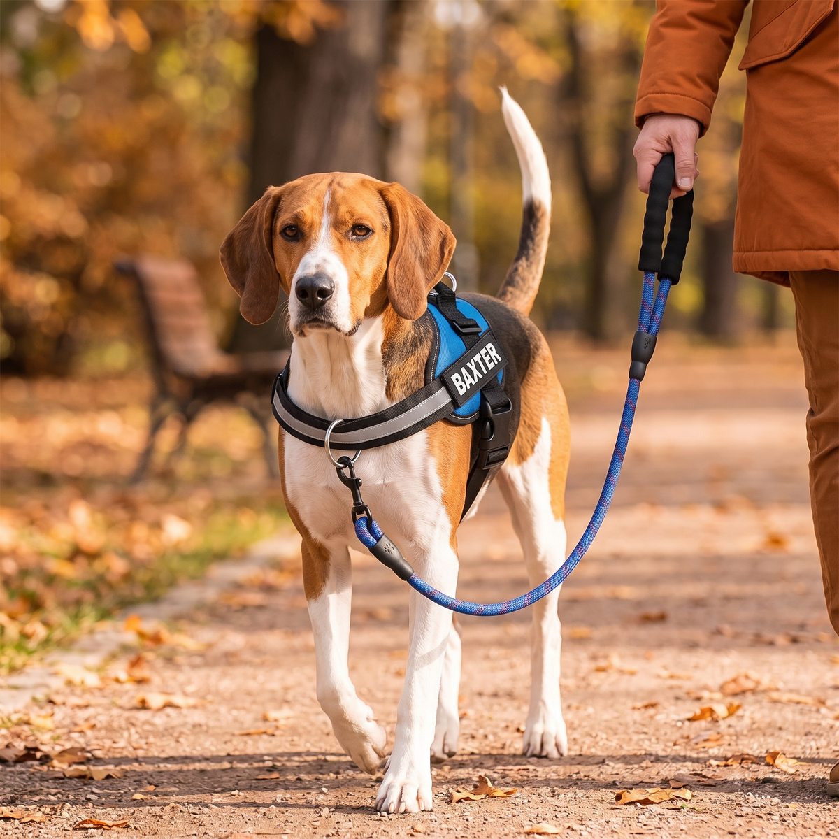 Personalized No-Pull Dog Harness with Front D-Ring – Designed for Neck & Shoulder Relief
