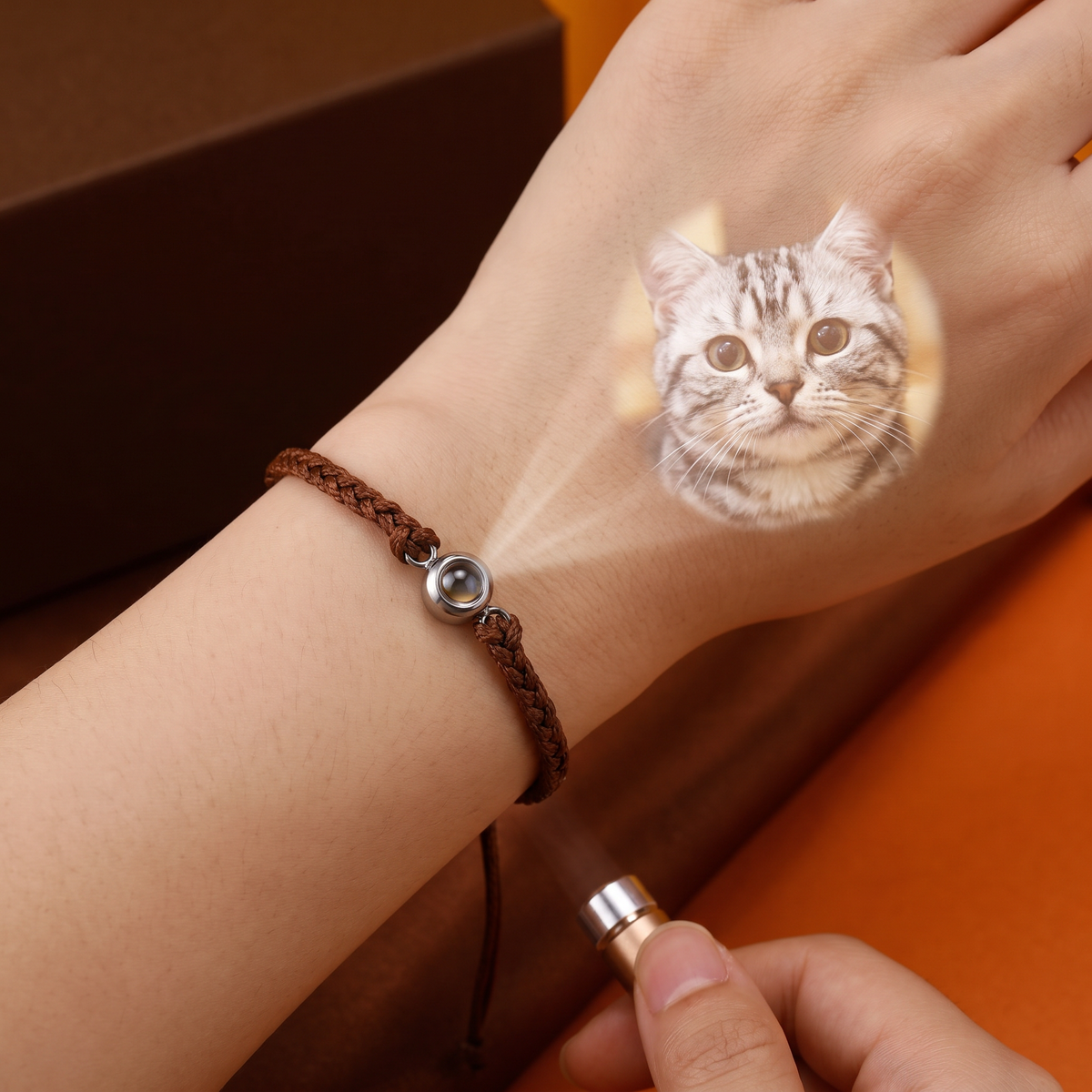 Personalized Pet Photo Projection Keepsake Bracelet