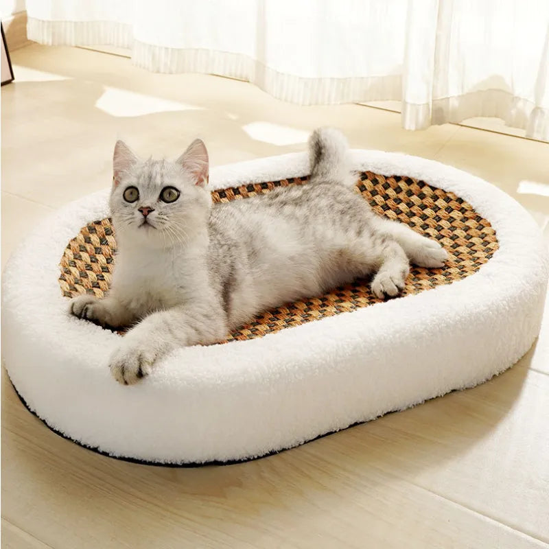 Premium Cat Bed With Scratching Plate