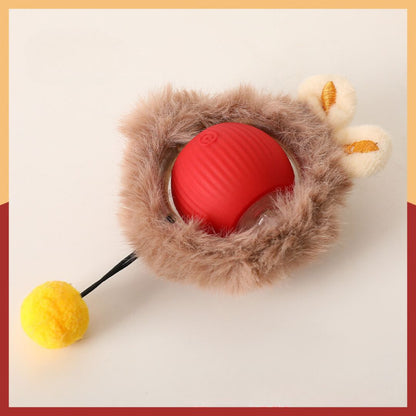 Interactive Play Ball With Fur For Cats