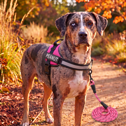 Personalized No-Pull Dog Harness with Front D-Ring – Designed for Neck & Shoulder Relief