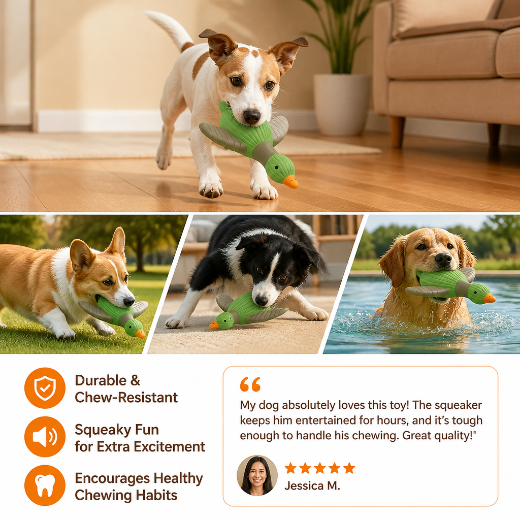 Interactive Chew & Squeak Animal Dog Toy
